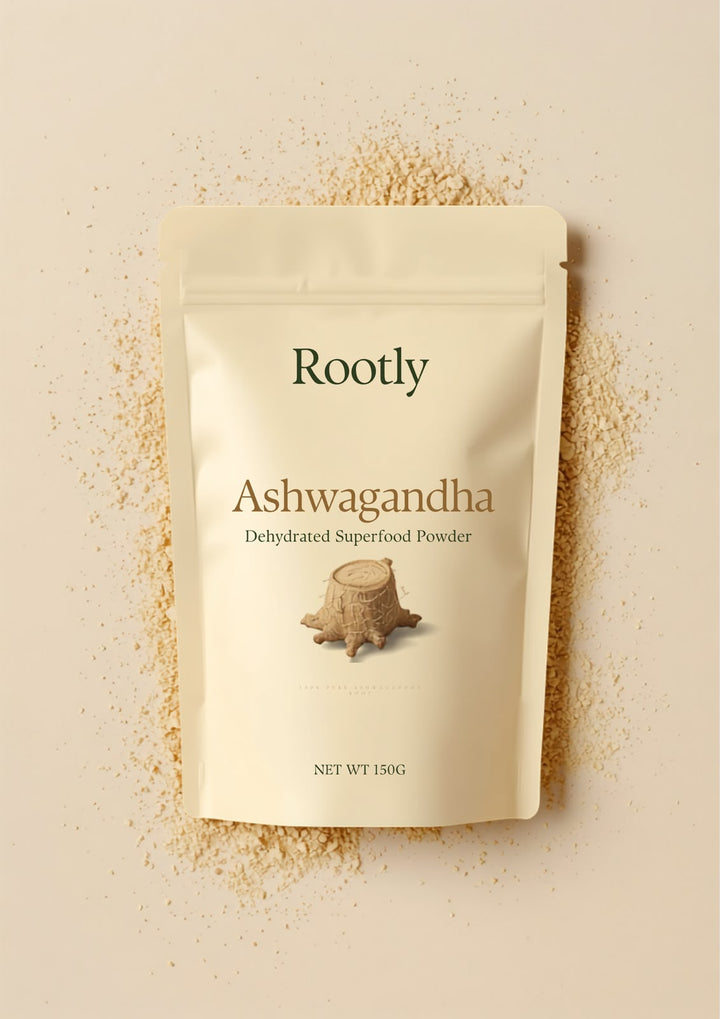ROOTLY Ashwagandha dehydrated superfood powder pouch