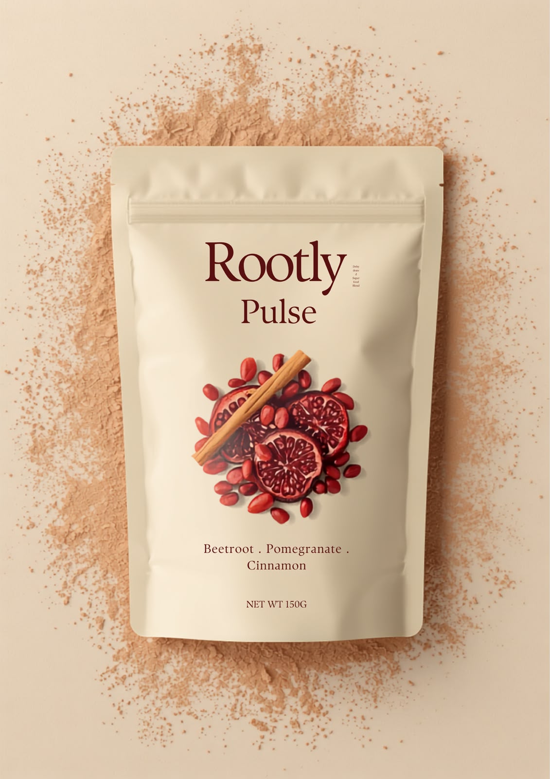 ROOTLY Pulse beetroot, pomegranate and cinnamon blend pouch